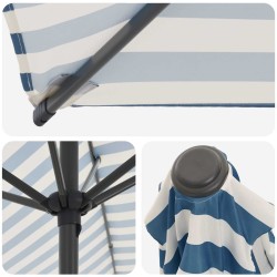 Parasol de jardin avec base 270 x 270 cm Polyester 647288647288