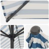 Parasol de jardin avec base 270 x 270 cm Polyester 647288647288