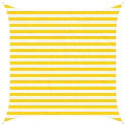 Voile d'ombre Jaune et blanc 2,5 x 2,5 m 100 % polyester Oxford 647290647290