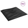 Panneaux muraux 12 pcs Pierre Noire 50 x 50 cm Mousse XPS 647291647291