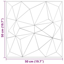 Panneaux muraux 12 pcs Béton Diamant 50 x 50 cm Mousse XPS 647292647292