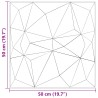 Panneaux muraux 12 pcs Béton Diamant 50 x 50 cm Mousse XPS 647292647292