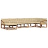 Ensemble de canapés d'extérieur 7 pcs Naturel et Beige 647293647293