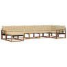 Ensemble de canapés d'extérieur 7 pcs Naturel et Beige 647299647299