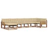 Ensemble de canapés d'extérieur 7 pcs Naturel et Beige 647301647301