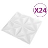 Panneaux muraux 24 pcs Blanc Origami 50 x 50 cm Mousse XPS 647302647302