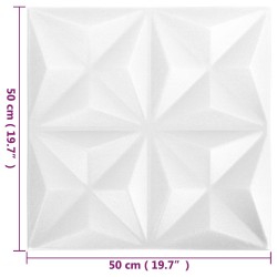 Panneaux muraux 24 pcs Blanc Origami 50 x 50 cm Mousse XPS 647302647302