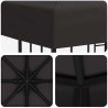 Pavillon 3 x 3 m Anthracite Polyester et Acier 190 gsm 647305647305