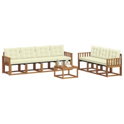 Ensemble de canapés d'extérieur 8 pcs Naturel et Crème 647306647306