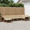 Ensemble de canapés d'extérieur 7 pcs Naturel et Beige 647307647307