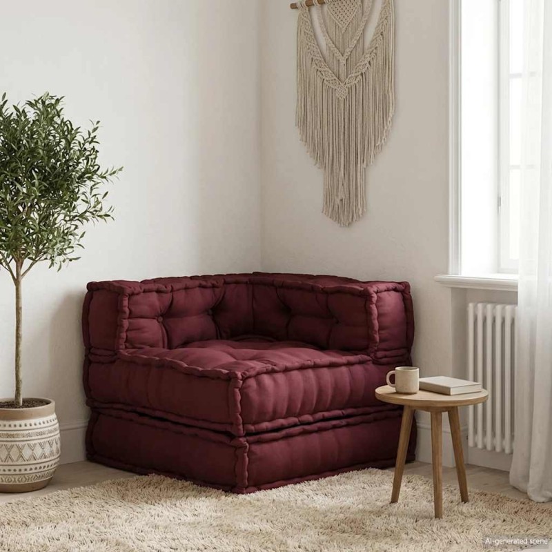 Canapé modulaire marron 70x70x54 tissu 647308647308