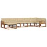 Ensemble de canapés d'extérieur 7 pcs Naturel et Beige 647309647309