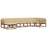Ensemble de canapés d'extérieur 7 pcs Naturel et Beige 647310647310