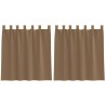 Voilages à œillets 2 pcs marron clair 140 x 140 cm 647311647311