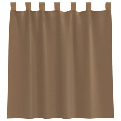 Voilages à œillets 2 pcs marron clair 140 x 140 cm 647311647311