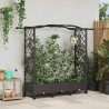 Potager surélevé avec treillis et roues Marron PP 647314647314