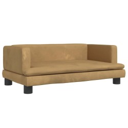 Lit pour chien marron 80x45x30 cm velours 647315647315