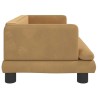 Lit pour chien marron 80x45x30 cm velours 647315647315
