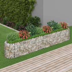 Lit surélevé à gabion Fer galvanisé 330x50x50 cm 647316647316
