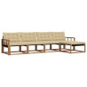 Ensemble de canapés d'extérieur 5 pcs Naturel et Beige 647317647317