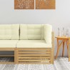 Canapé d'angle extérieur Bois d'Acacia Massif Blanc 647322647322