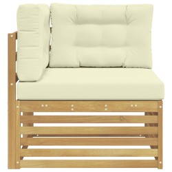 Canapé d'angle extérieur Bois d'Acacia Massif Blanc 647322647322
