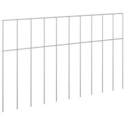 Panneau de clôture de jardin 48 pcs Acier galvanisé Argenté 647323647323