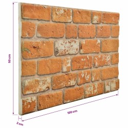 Panneaux muraux 10 pcs Brique 100 x 50 cm Mousse EPS 647326647326