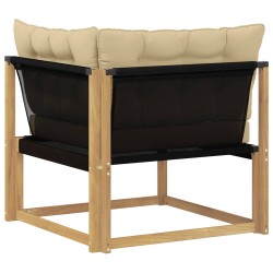 Canapé d'angle extérieur Bois d'acacia massif et Textilène 647327647327