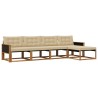 Ensemble de canapés d'extérieur 5 pcs Naturel et Beige 647329647329