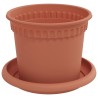 Pots de plantes 6 pcs Rouge brique Ø 12,5 x 10 cm Plastique 647335647335