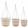 Paniers à plantes en herbe de mer 3 pcs Naturel, Blanc et Beige 647337647337