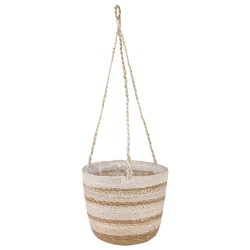 Paniers à plantes en herbe de mer 3 pcs Naturel, Blanc et Beige 647337647337