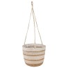 Paniers à plantes en herbe de mer 3 pcs Naturel, Blanc et Beige 647337647337