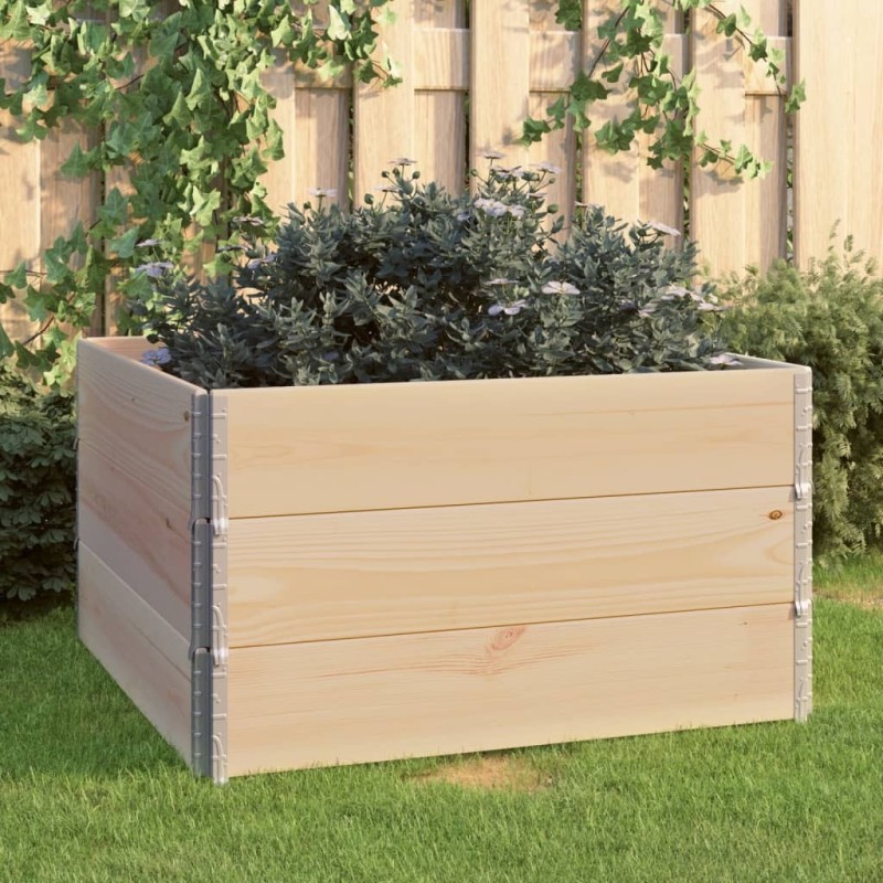 Jardinières surélevées 3 pcs 100x100 cm Bois de pin solide 647338647338