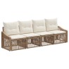 Ensemble de canapé de jardin 4 pcs Beige polyrotin 647343647343