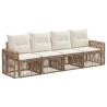 Ensemble de canapé de jardin 4 pcs Beige et blanc crème 647345647345