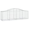 Paniers à gabions arqués 9 pcs 200x50x60/80 cm Fer galvanisé 647347647347