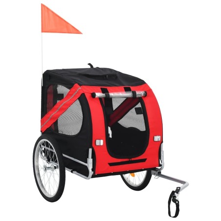 Remorque de vélo pour animaux de compagnie rouge et noir 647349647349