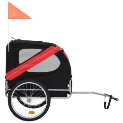 Remorque de vélo pour animaux de compagnie rouge et noir 647349647349