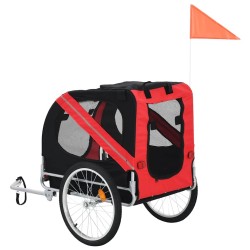 Remorque de vélo pour animaux de compagnie rouge et noir 647349647349