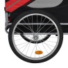 Remorque de vélo pour animaux de compagnie rouge et noir 647349647349