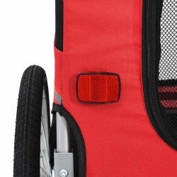 Remorque de vélo pour animaux de compagnie rouge et noir 647349647349