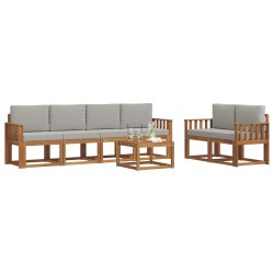 Ensemble de canapés d'extérieur 7 pcs Gris Naturel et Clair 647357647357