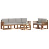 Ensemble de canapés d'extérieur 7 pcs Gris Naturel et Clair 647357647357