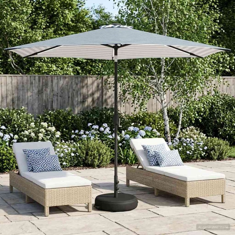 Parasol de jardin avec lumières LED et base 300 x 300 cm 647359647359