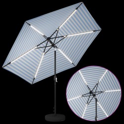 Parasol de jardin avec lumières LED et base 300 x 300 cm 647359647359