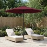 Parasol de jardin 230 x 230 cm Polyester Rectangulaire Bordeaux 647360647360