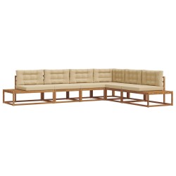Ensemble de canapés d'extérieur Naturel et Beige 647362647362