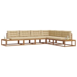 Ensemble de canapés d'extérieur Naturel et Beige 647362647362